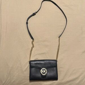 Michael Kors Black Saffiano leather crossbody bag